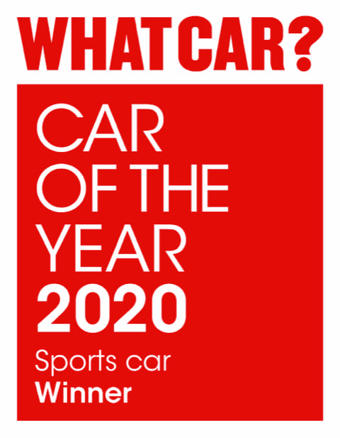 WHATCAR? Logo car of the year 2020 sports car winner