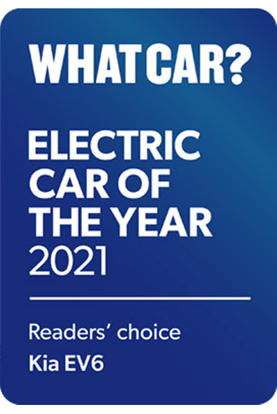 ''What car?' Electric car of the year 2021. Readers' choice. Kia EV6